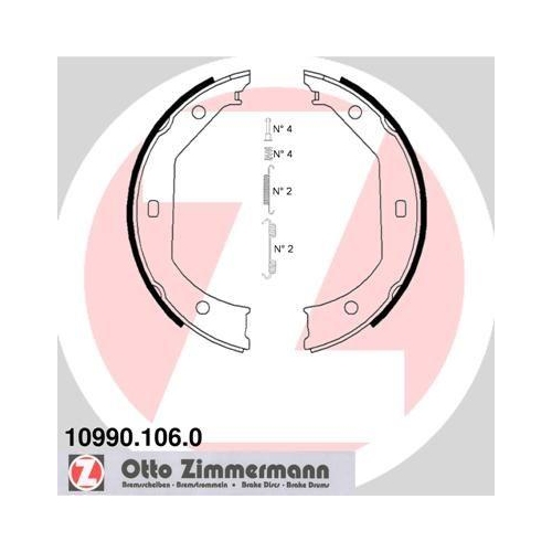 ZIMMERMANN Bremsbackensatz, Feststellbremse 10990.106.0