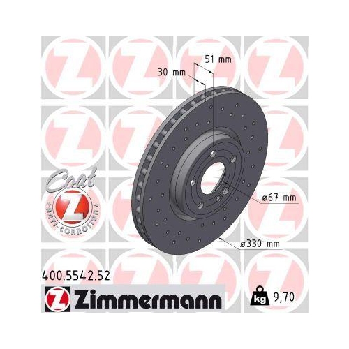 ZIMMERMANN Bremsscheibe SPORT Z 400.5542.52