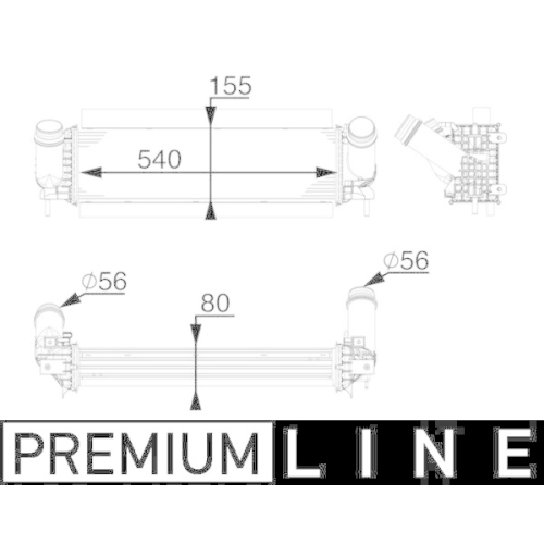 MAHLE Ladeluftk&uuml;hler BEHR *** PREMIUM LINE *** CI 214 000P