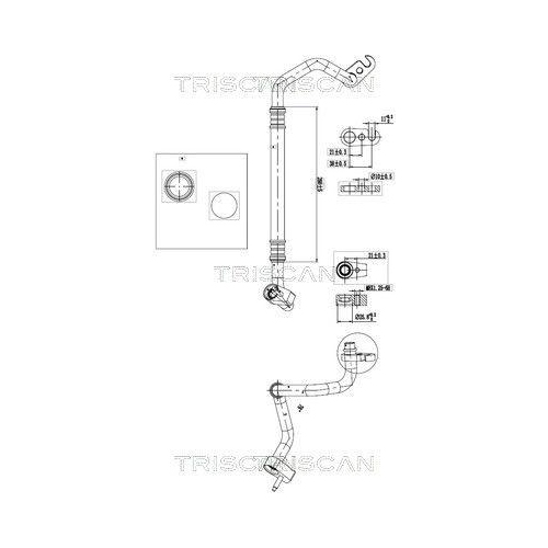 TRISCAN Hochdruck-/Niederdruckleitung, Klimaanlage 9010 16003