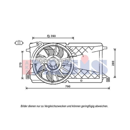 AKS DASIS L&uuml;fter, Motork&uuml;hlung 098129N