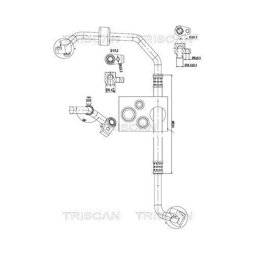 TRISCAN Hochdruck-/Niederdruckleitung, Klimaanlage 9010 16004
