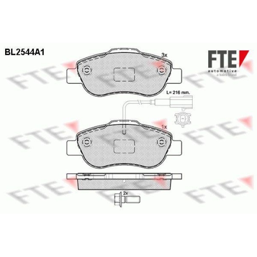 FTE Bremsbelagsatz, Scheibenbremse