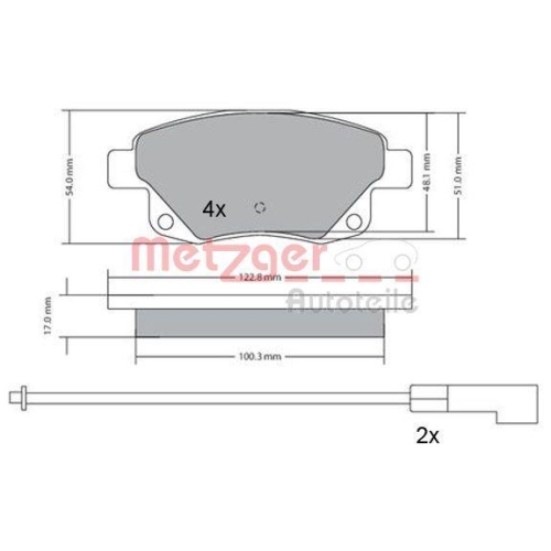 METZGER AUTOTEILE Bremsbelagsatz, Scheibenbremse 1170138