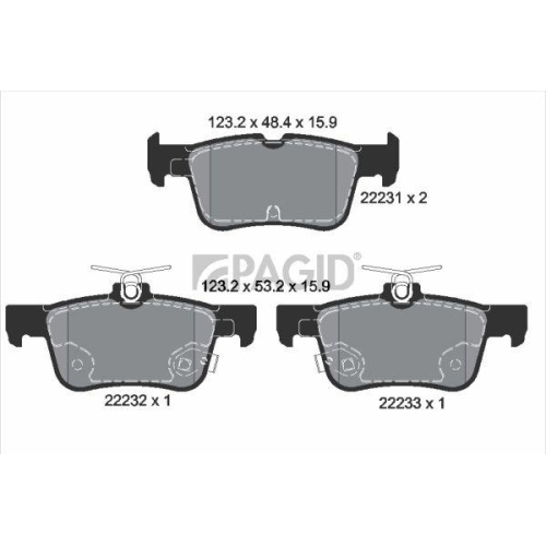 PAGID Bremsbelagsatz, Scheibenbremse T2476N