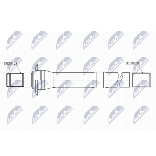 NTY Steckwelle, Differential NWP-HY-505
