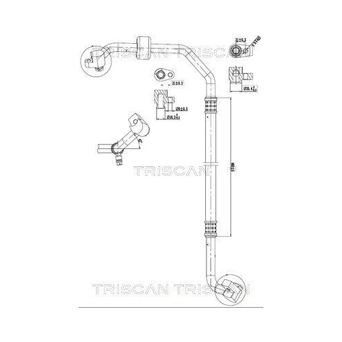 TRISCAN Hochdruck-/Niederdruckleitung, Klimaanlage 9010 16015