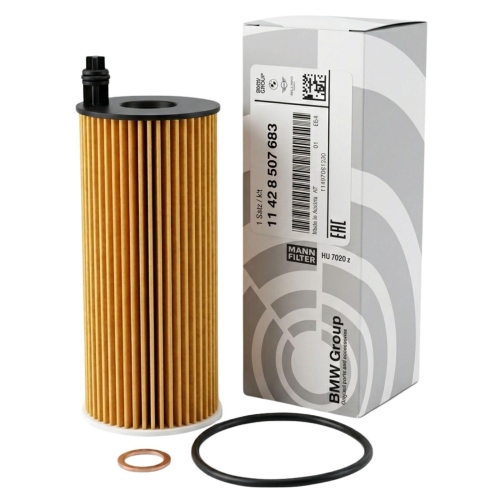 Original BMW Satz &Ouml;lfiltereinsatz &Ouml;lfilter mit Dichtung (11428507683)