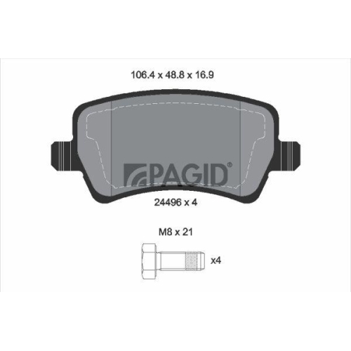 PAGID Bremsbelagsatz, Scheibenbremse T1658N