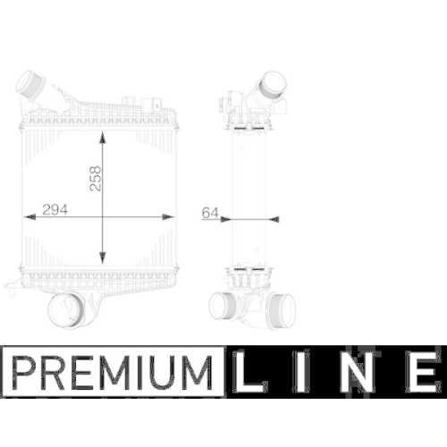 MAHLE Ladeluftkühler BEHR *** PREMIUM LINE *** CI 221 000P
