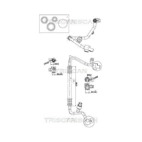 TRISCAN Hochdruck-/Niederdruckleitung, Klimaanlage 9010 16029