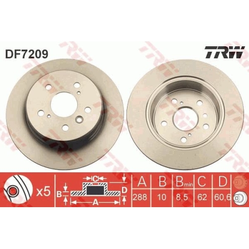 TRW Bremsscheibe DF7209