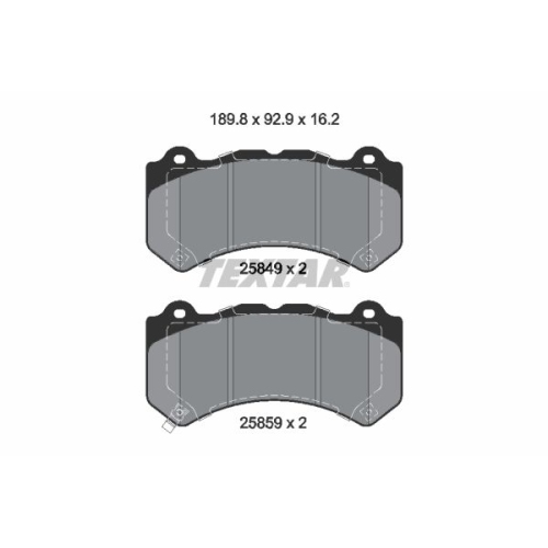 TEXTAR Bremsbelagsatz, Scheibenbremse 2584901