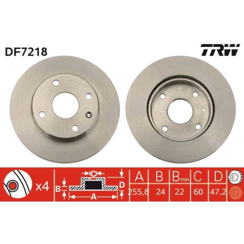 TRW Bremsscheibe DF7218