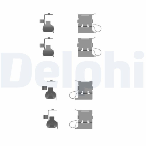 DELPHI Zubehörsatz, Scheibenbremsbelag LX0756