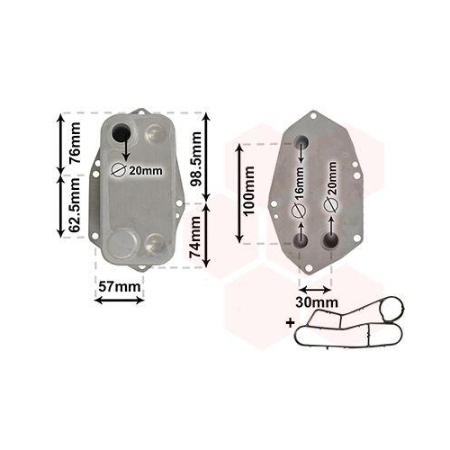 VAN WEZEL Ölkühler, Motoröl *** IR PLUS *** 06003571