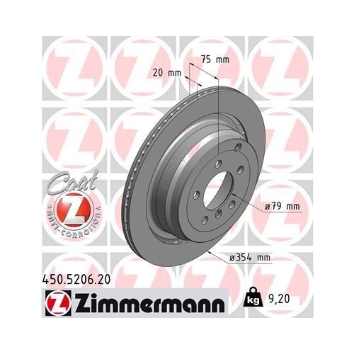 ZIMMERMANN Bremsscheibe COAT Z 450.5206.20