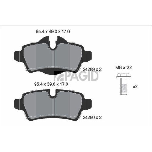 PAGID Bremsbelagsatz, Scheibenbremse T1738N