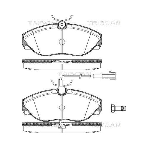 TRISCAN Bremsbelagsatz, Scheibenbremse 8110 15016
