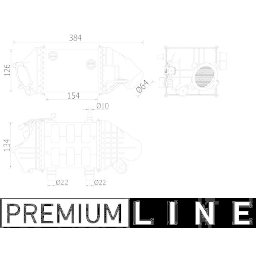 MAHLE Ladeluftkühler BEHR *** PREMIUM LINE *** CI 226 000P