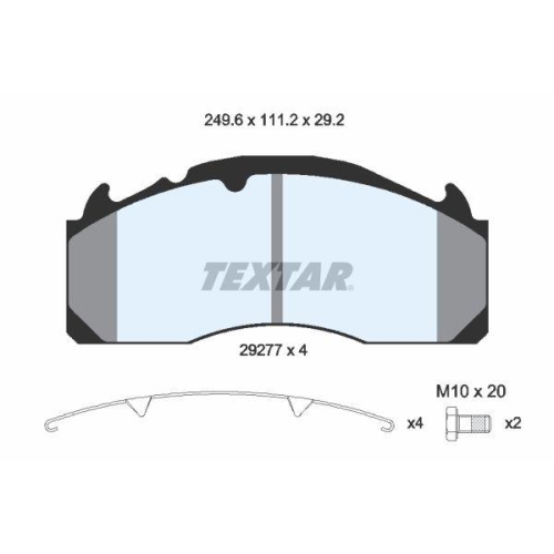 TEXTAR Bremsbelagsatz, Scheibenbremse 2927705