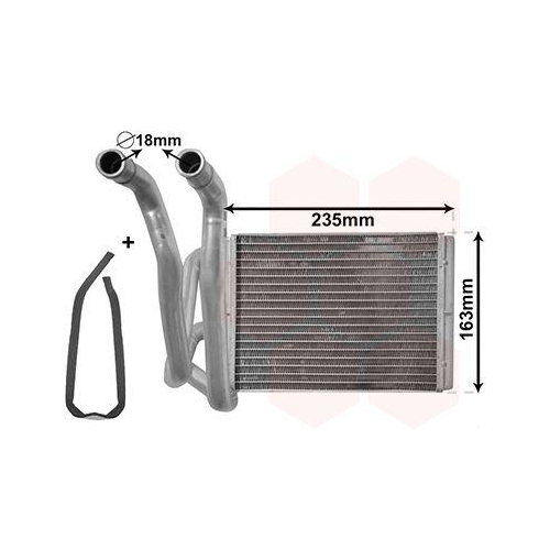 VAN WEZEL W&auml;rmetauscher, Innenraumheizung 13006426