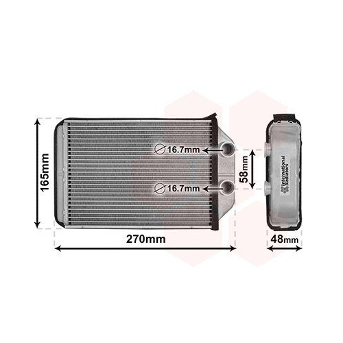 VAN WEZEL W&auml;rmetauscher, Innenraumheizung 03006393