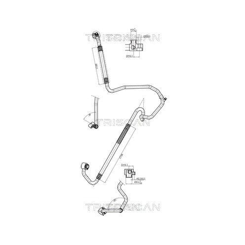 TRISCAN Hochdruck-/Niederdruckleitung, Klimaanlage 9010 29014