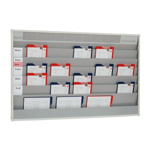 Werkstattplaner f&uuml;r Kfz-Betriebe A4 6 Schienen H: 900 mm B: 1580 mm Ablagefach