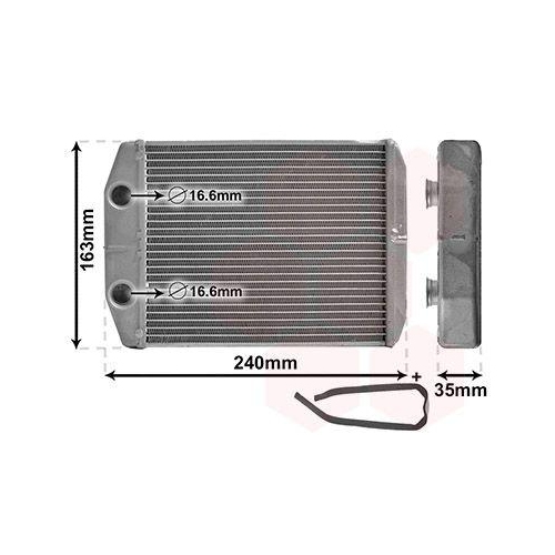 VAN WEZEL W&auml;rmetauscher, Innenraumheizung 15006014