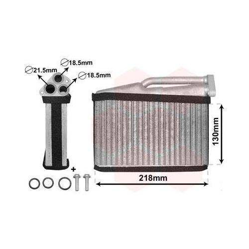 VAN WEZEL W&auml;rmetauscher, Innenraumheizung 06006541
