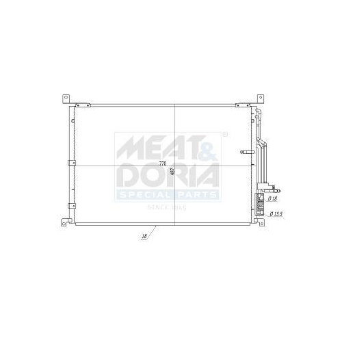 MEAT & DORIA Kondensator, Klimaanlage 991295