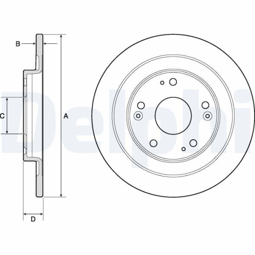 DELPHI Bremsscheibe BG4773C