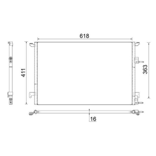 MAHLE Kondensator, Klimaanlage BEHR AC 589 000S