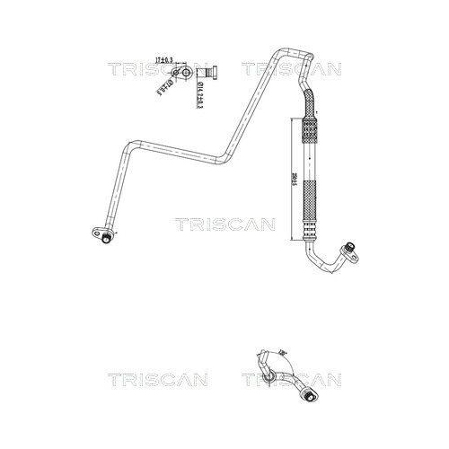 TRISCAN Hochdruck-/Niederdruckleitung, Klimaanlage 9010 28012