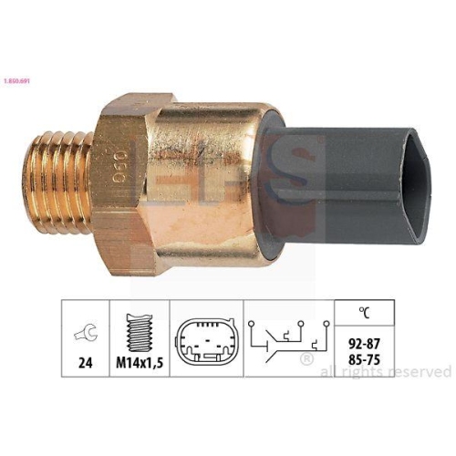 EPS Temperaturschalter, Kühlerlüfter Made in Italy - OE Equivalent
