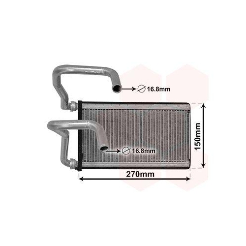 VAN WEZEL W&auml;rmetauscher, Innenraumheizung 21006070