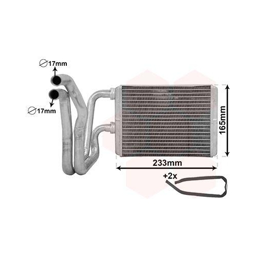 VAN WEZEL W&auml;rmetauscher, Innenraumheizung *** IR PLUS *** 25006304