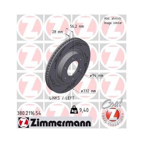 ZIMMERMANN Bremsscheibe BLACK Z 380.2116.54