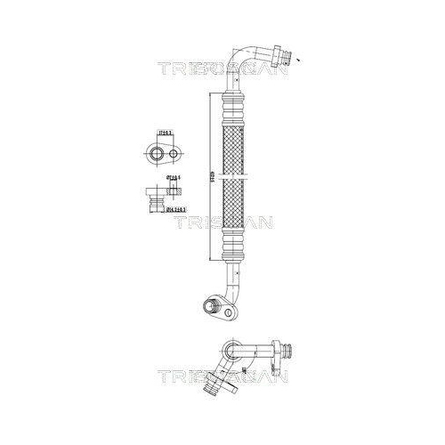 TRISCAN Hochdruck-/Niederdruckleitung, Klimaanlage 9010 28007