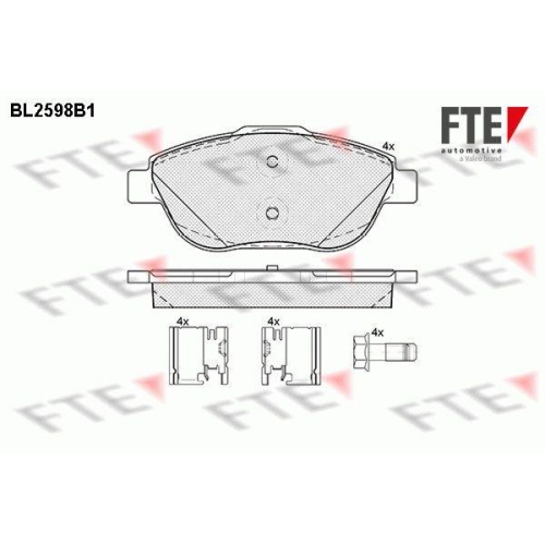 FTE Bremsbelagsatz, Scheibenbremse