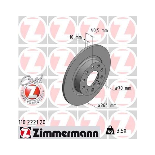 ZIMMERMANN Bremsscheibe COAT Z 110.2221.20