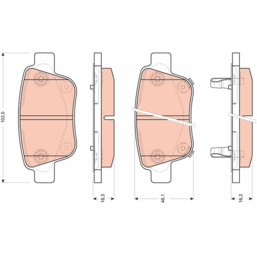 TRW Bremsbelagsatz, Scheibenbremse GDB3456