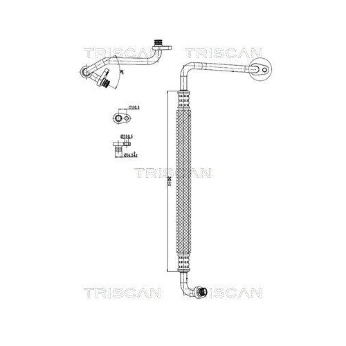 TRISCAN Hochdruck-/Niederdruckleitung, Klimaanlage 9010 28100
