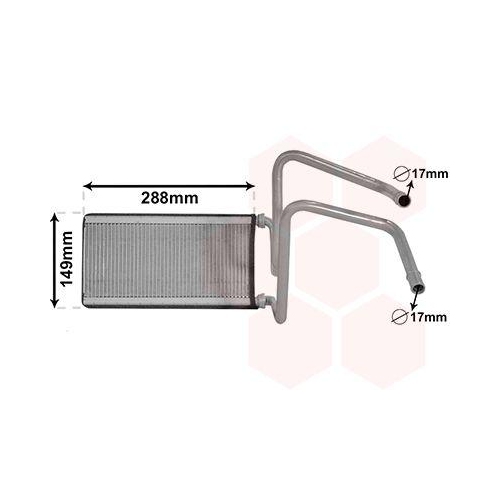 VAN WEZEL W&auml;rmetauscher, Innenraumheizung 53006714