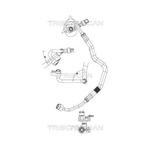 TRISCAN Hochdruck-/Niederdruckleitung, Klimaanlage 9010 16025