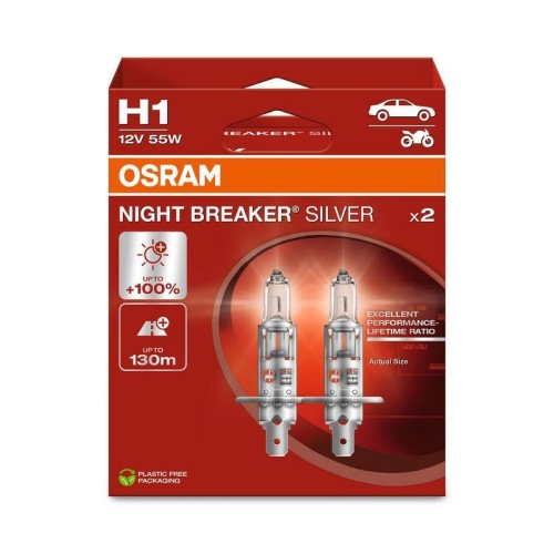 ams-OSRAM Gl&uuml;hlampe, Abbiegescheinwerfer NIGHT BREAKER&reg; SILVER 64150NBS-2HB
