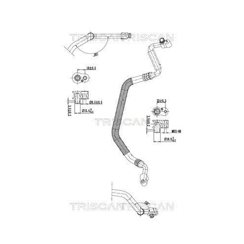 TRISCAN Hochdruck-/Niederdruckleitung, Klimaanlage 9010 29010