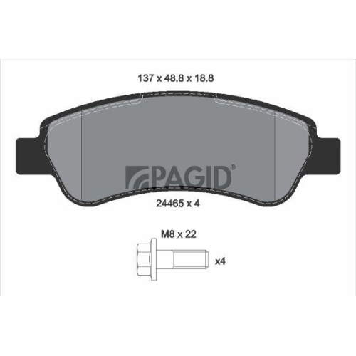 PAGID Bremsbelagsatz, Scheibenbremse T1655N