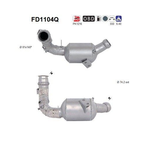 AS Ru&szlig;-/Partikelfilter, Abgasanlage FD1104Q